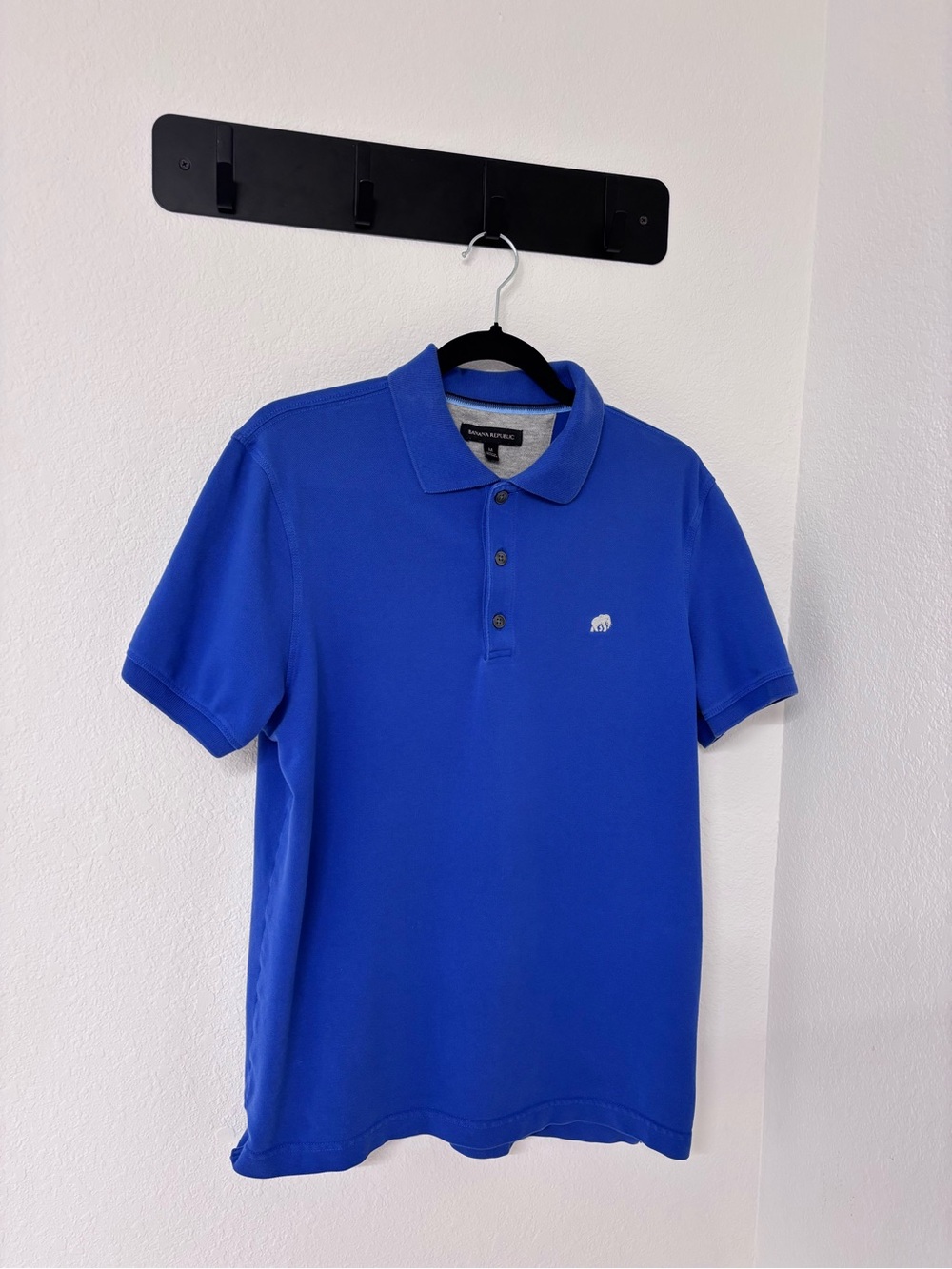 Banana Republic Men's Bright Blue Short Sleeve Polo